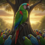 injured parrot becomes flock leader