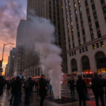 smoke rises manhattan federal building