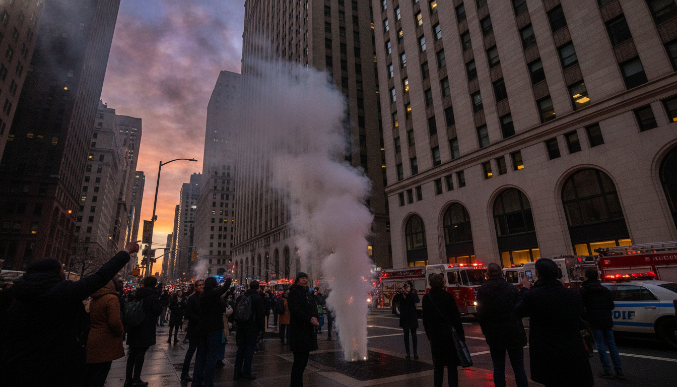 smoke rises manhattan federal building
