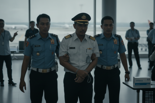 indonesian pilot arrested drug test