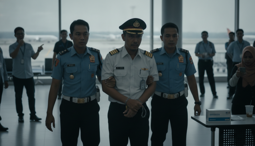 indonesian pilot arrested drug test