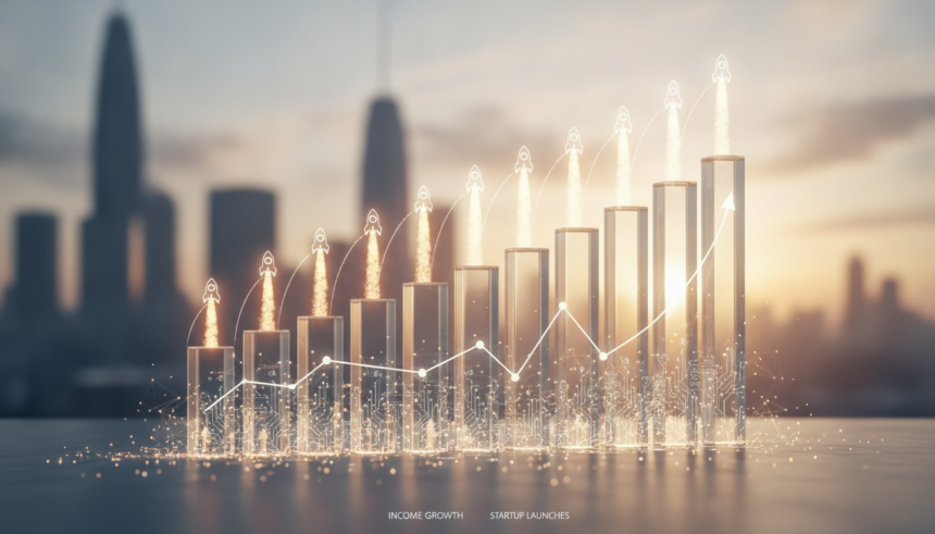 metro areas income startup rankings