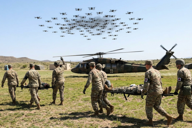 national guard trains drone swarm evacuations
