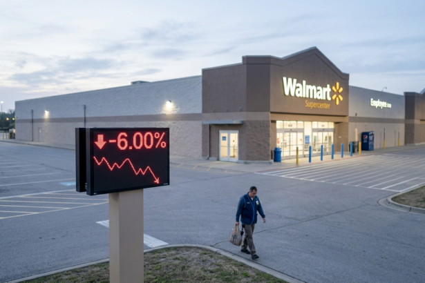 walmart shares slide cautious outlook