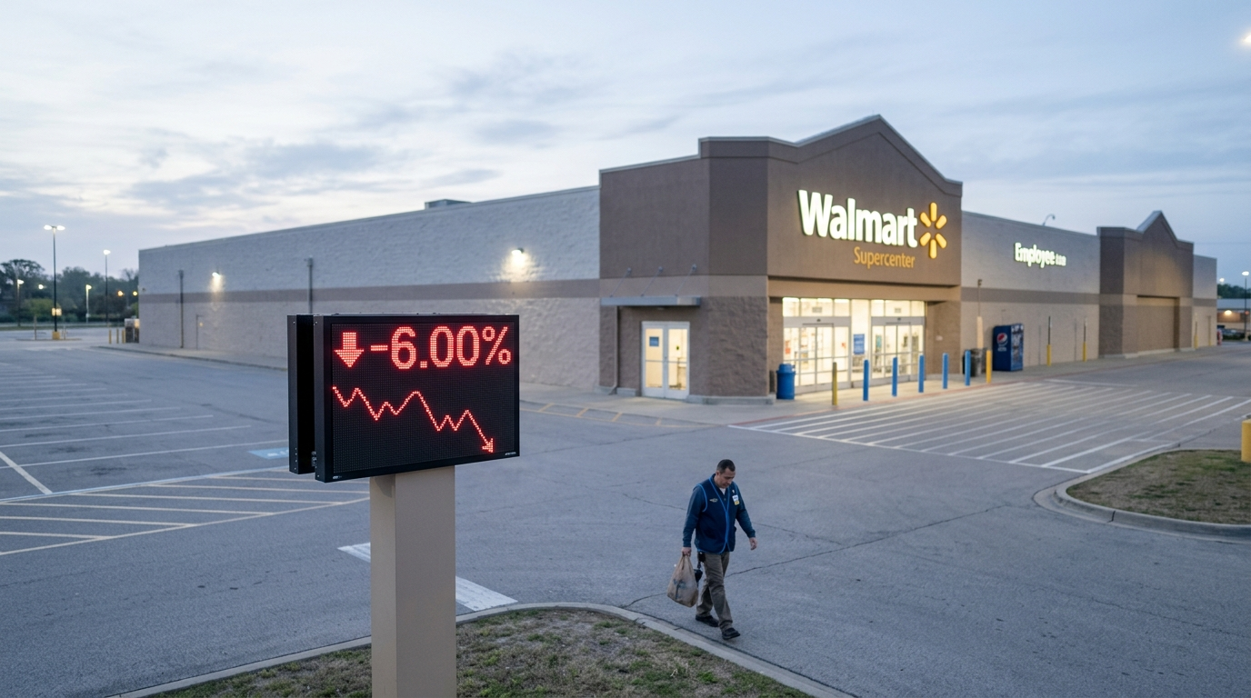 walmart shares slide cautious outlook