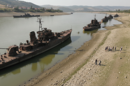 wwii wrecks revealed in danube