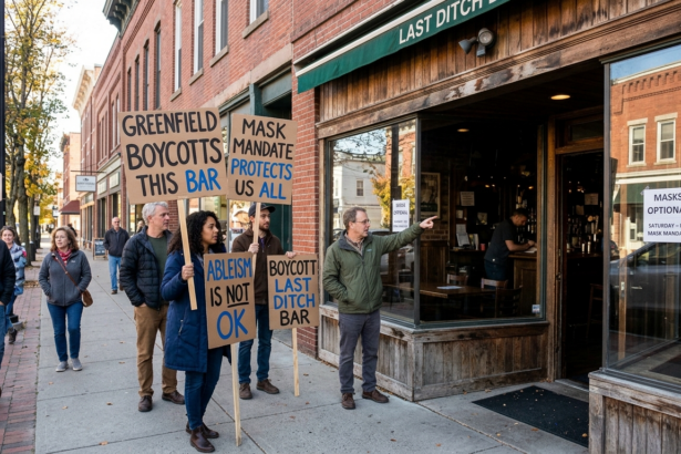 greenfield bar boycott mask policy