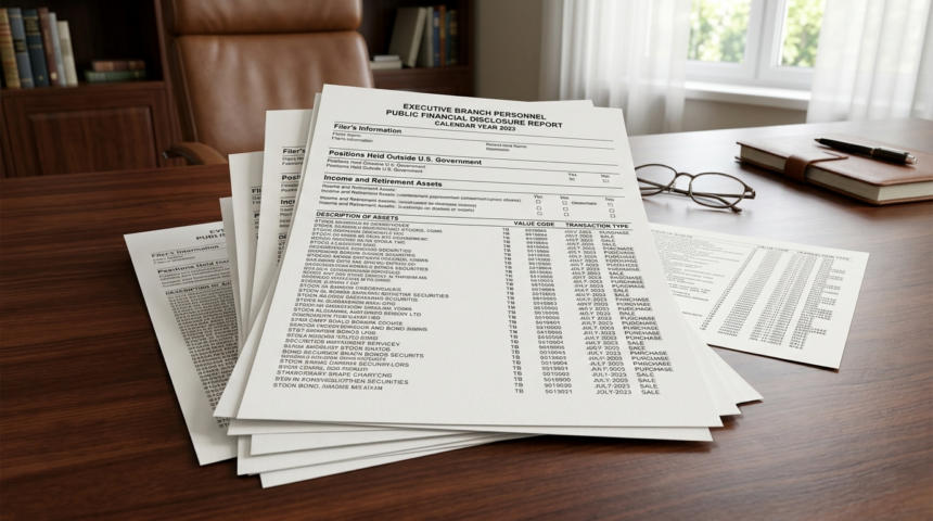 trump disclosure july trades report