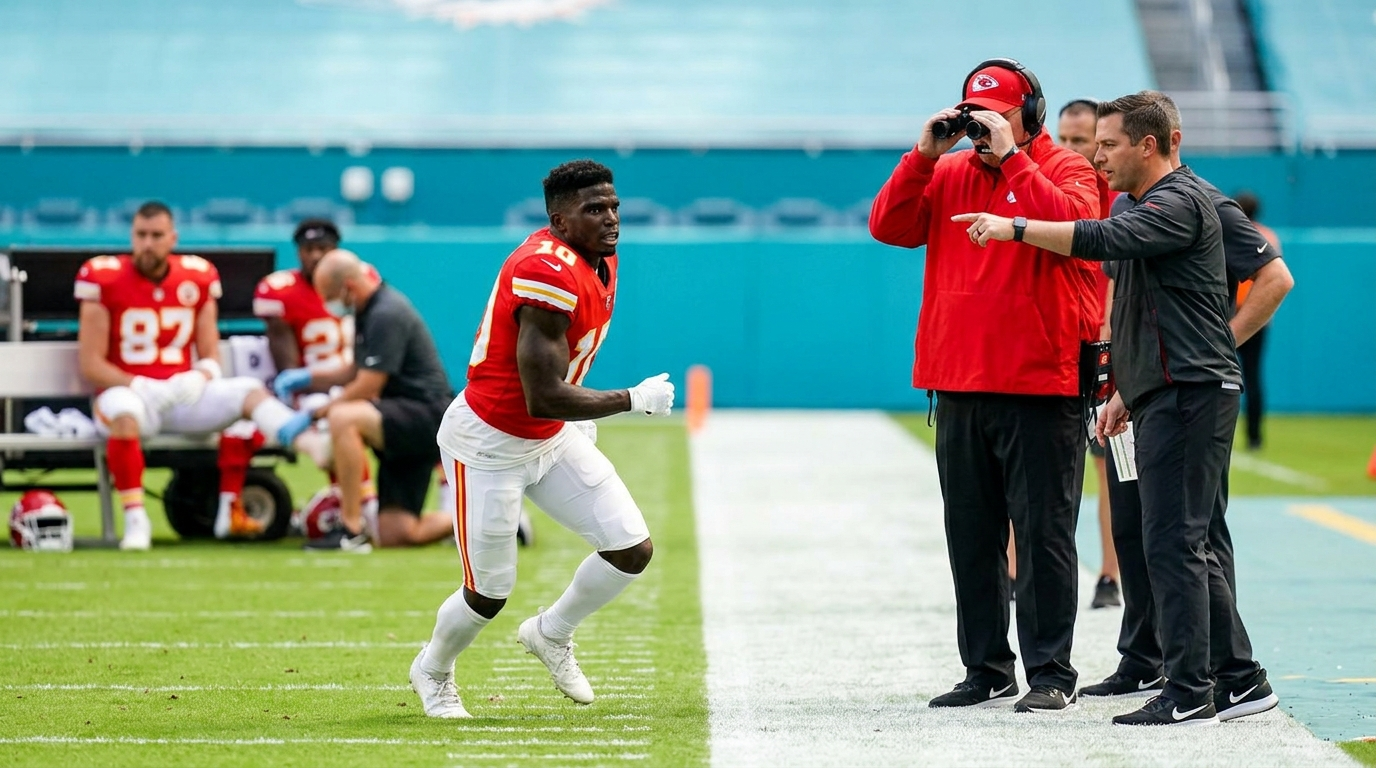 chiefs eye tyreek hill receiver injuries