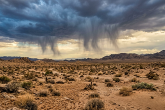 desert rain vanish before landing