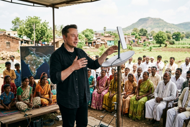 musk starlink rural india internet