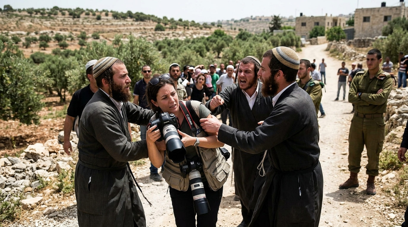photographer attacked by settlers