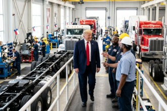 trump manufacturing texas peterbilt plant