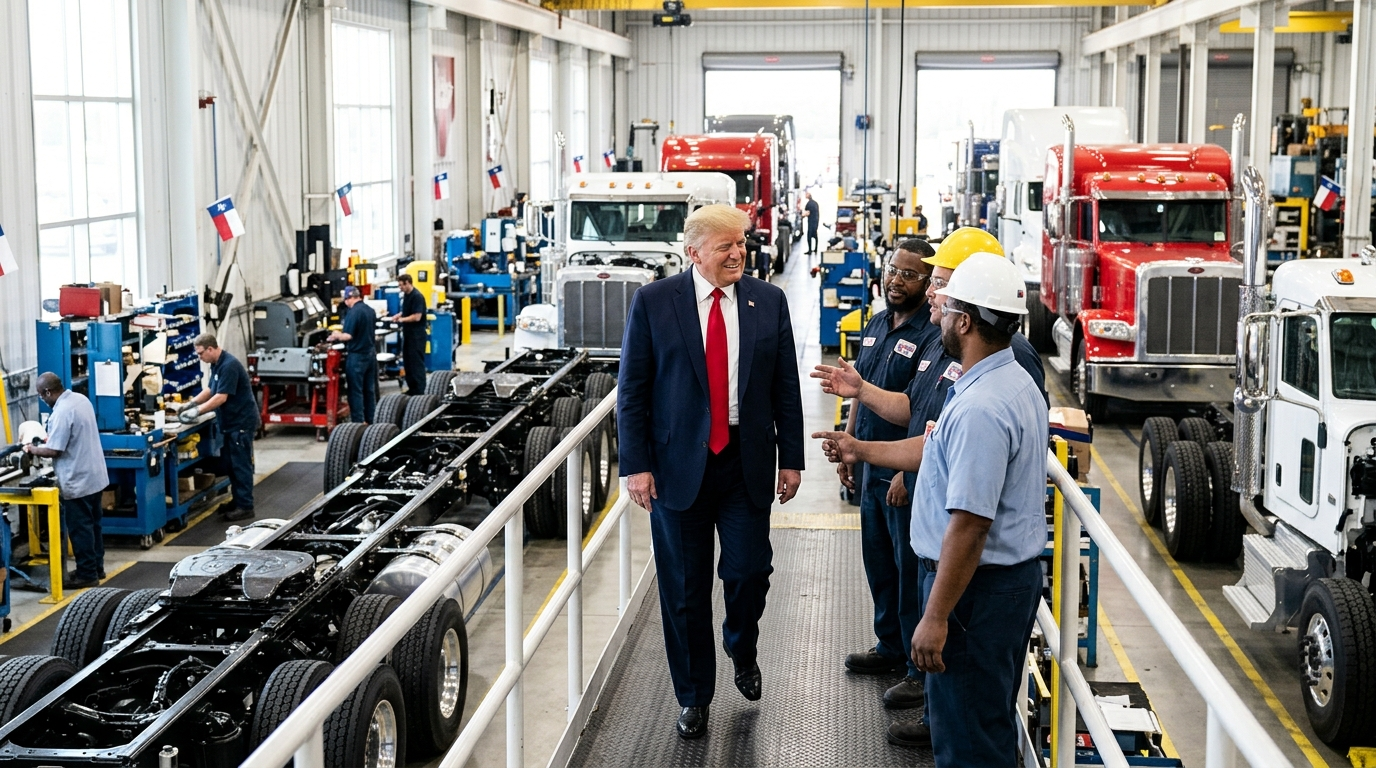 trump manufacturing texas peterbilt plant